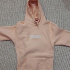 Supreme Box Logo Hoodie Peach